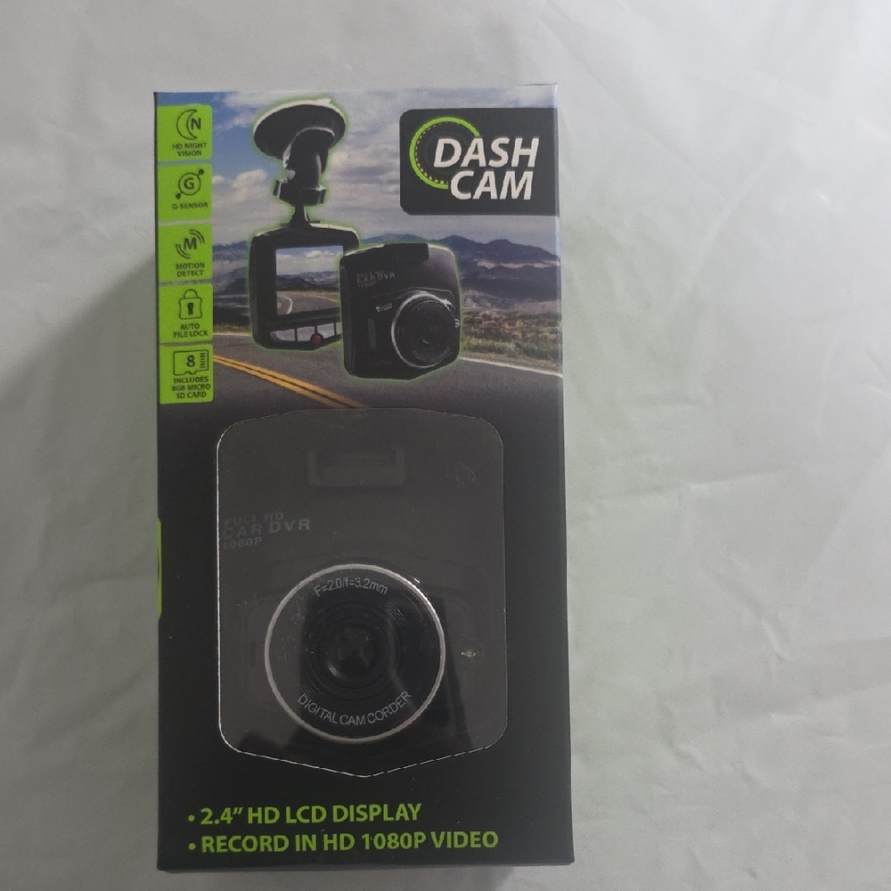 Dash Cam with 2.4" HD LCD Display - Black